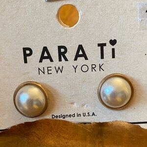 Gold and Pearl Earrings